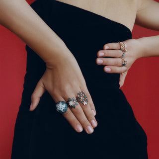 SIRIUS STAR GOLD DIAMOND PINKY RING