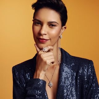 NORTH STAR 18K GOLD DIAMOND LARGE NECKLACE