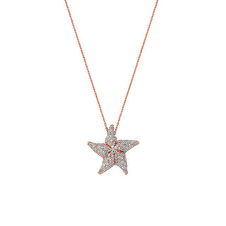 STARFISH GOLD DIAMOND NECKLACE Bee Goddess