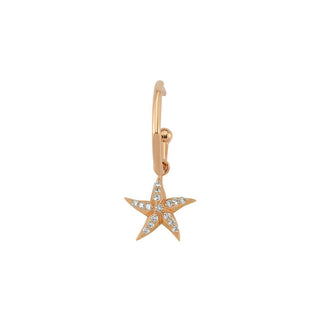 STARFISH GOLD DIAMOND SINGLE EARRING Bee Goddess