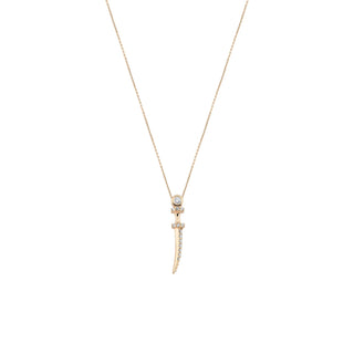 SWORD GOLD DIAMOND NECKLACE Bee Goddess