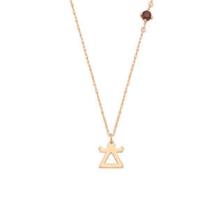 TANIT GOLD RUBY NECKLACE Bee Goddess