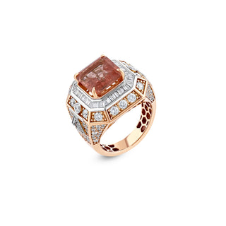 TANIT 18K GOLD BAGUETTE DIAMOND TOURMALINE RING