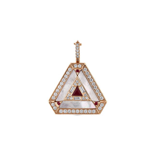 TATTWA GOLD DIAMOND RUBY PENDANT