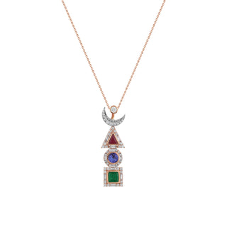 TATTWA GOLD BAGUETTE DIAMOND NECKLACE