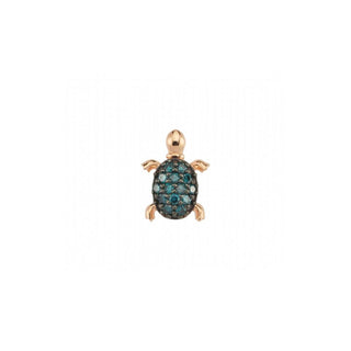 TURTLE GOLD BLUE DIAMOND SINGLE EARRING Bee Goddess