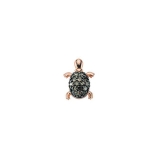 TURTLE GOLD BROWN DIAMOND SINGLE EARRING Bee Goddess