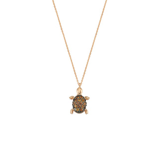 TURTLE GOLD SAPPHIRE NECKLACE Bee Goddess