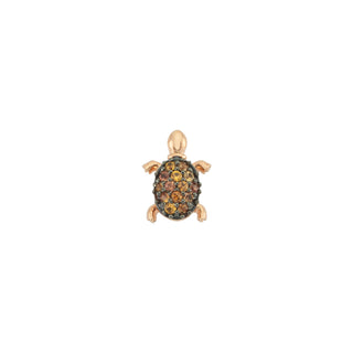 TURTLE GOLD SAPPHIRE SINGLE EARRING Bee Goddess