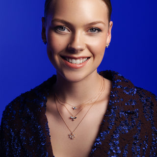 QUEEN BEE GOLD BLUE DIAMOND NECKLACE