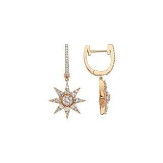 VENUS STAR GOLD DIAMOND EARRING Bee Goddess