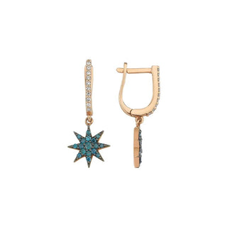 VENUS STAR GOLD DIAMOND EARRING Bee Goddess