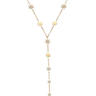 VENUS STAR GOLD DIAMOND NECKLACE Bee Goddess