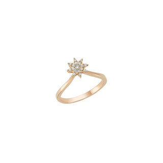 VENUS STAR GOLD DIAMOND RING Bee Goddess