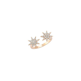 VENUS STAR GOLD DIAMOND RING Bee Goddess