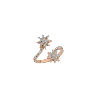 VENUS STAR GOLD DIAMOND RING Bee Goddess