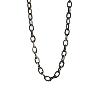 HONEYCOMB SILVER BLACK DIAMOND NECKLACE