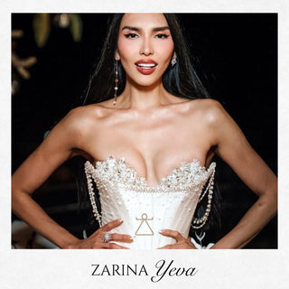 VENUS STAR GOLD DIAMOND DANGLE SINGLE  EARRING