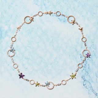 APPLE SEED ALLURE GOLD DIAMOND PERIDOT NECKLACE