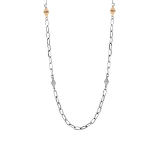 CHAIN GOLD BLACK DIAMOND NECKLACE