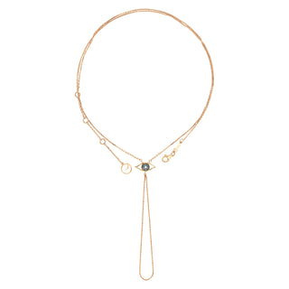 EYE LIGHT GOLD DIAMOND HAND CHAIN