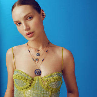 QUEEN BEE EVA GOLD DIAMOND CITRINE EAR CUFF