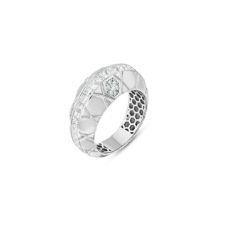 HONEYCOMB 18K GOLD DIAMOND RING