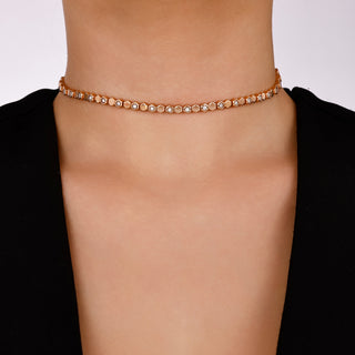 HONEYCOMB GOLD DIAMOND CHOKER