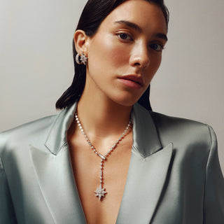 NORTH STAR 18K GOLD BAGUETTE DIAMOND NECKLACE