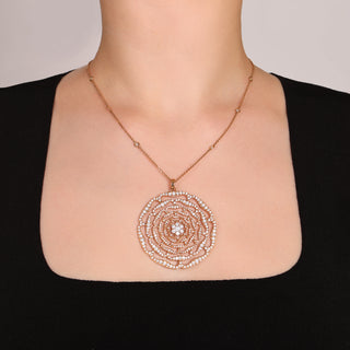 ROSA MUNDI 18K GOLD DIAMOND STATEMENT NECKLACE
