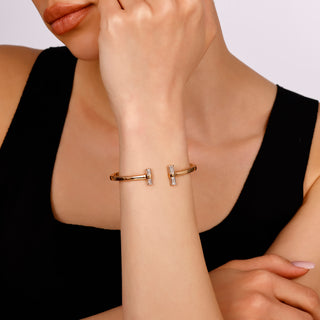 SOULMATE GOLD BAGUETTE DIAMOND BRACELET