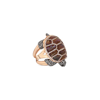 TURTLE GOLD BLACK DIAMOND RING