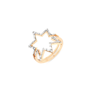 VENUS STAR 18K GOLD BAGUETTE DIAMOND RING