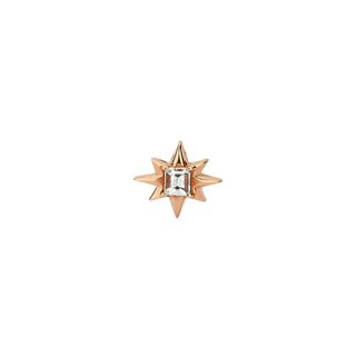 VENUS STAR GOLD BAGUETTE DIAMOND XSMALL PIERCING