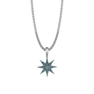VENUS STAR GOLD BLUE DIAMOND STATEMENT PENDANT