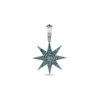 VENUS STAR GOLD BLUE DIAMOND STATEMENT PENDANT