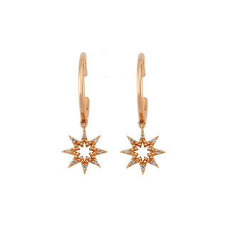 VENUS STAR GOLD DIAMOND EARRINGS