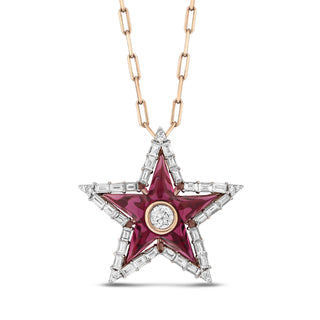 SIRIUS STAR 18K BAGUETTE CHAIN NECKLACE