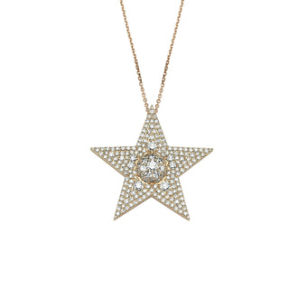 SIRIUS STAR GOLD DIAMOND NECKLACE | BESLIYXL3BPGKL-GOLD
