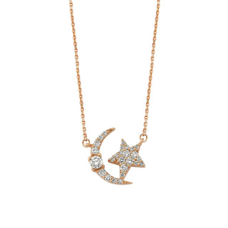 THE MOON AND THE STAR DIAMOND NECKLACE